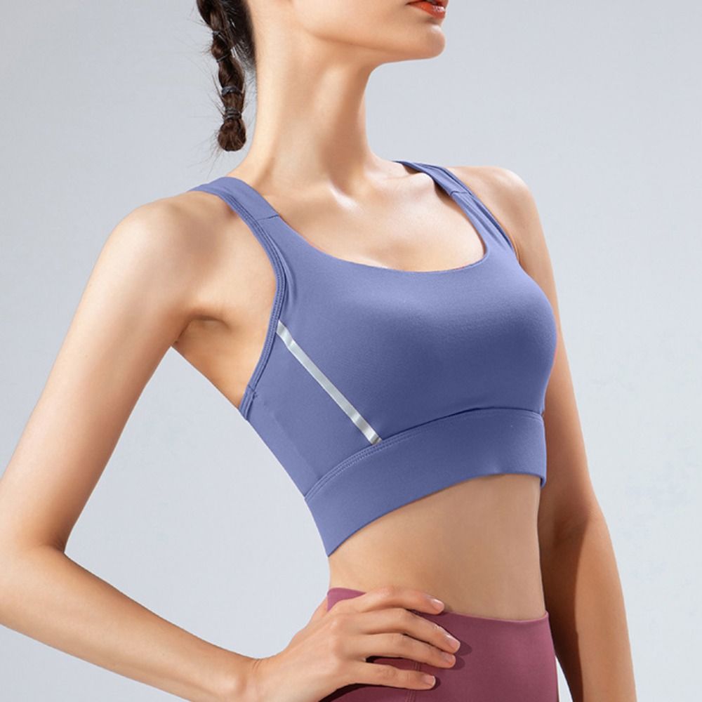 Fitness Yoga Youth - Solid Color I-shaped Sports Bra Anti-shake