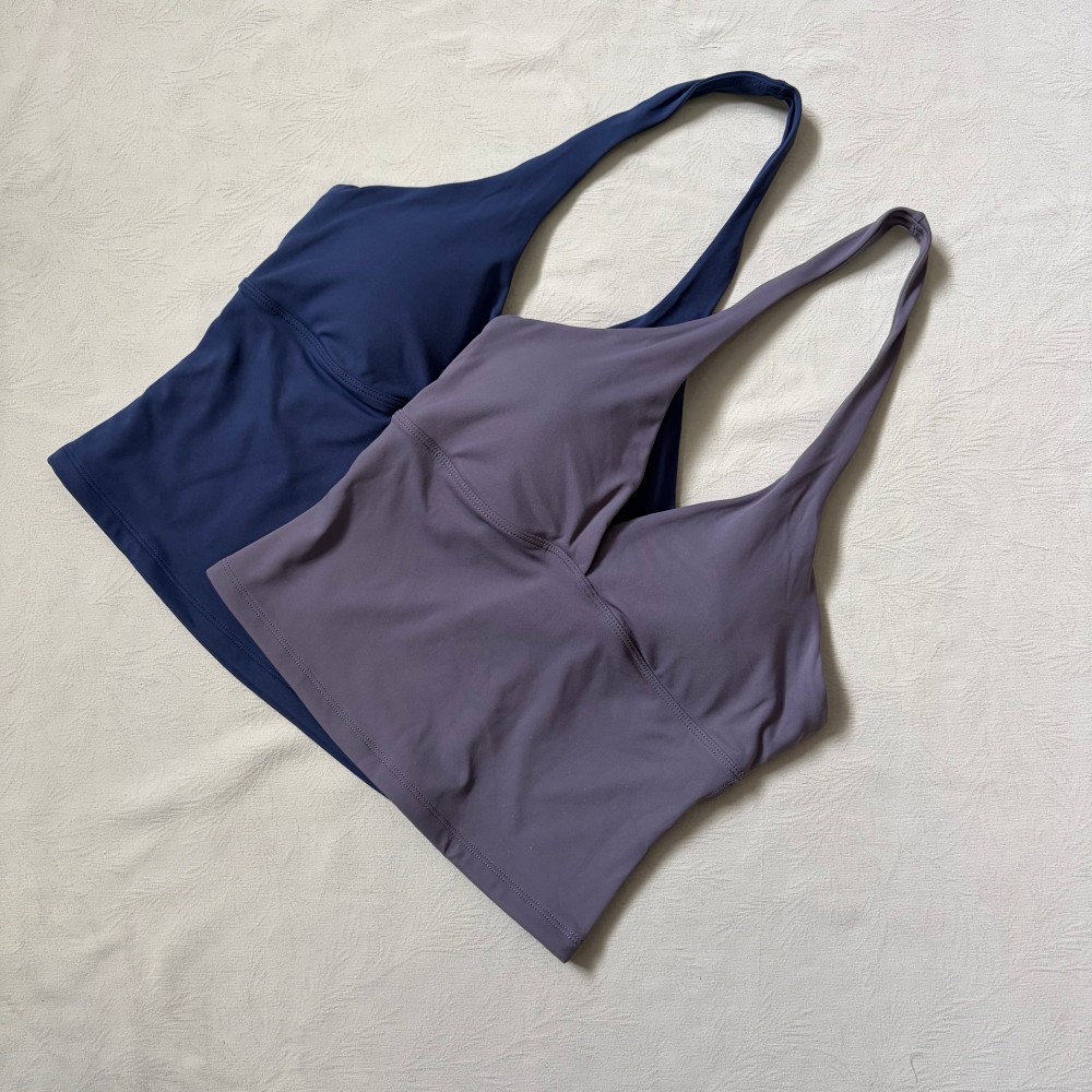 Logo V-neck Hanging Neck Vest  - đánh giá và giá Yoga Fitness Logo
