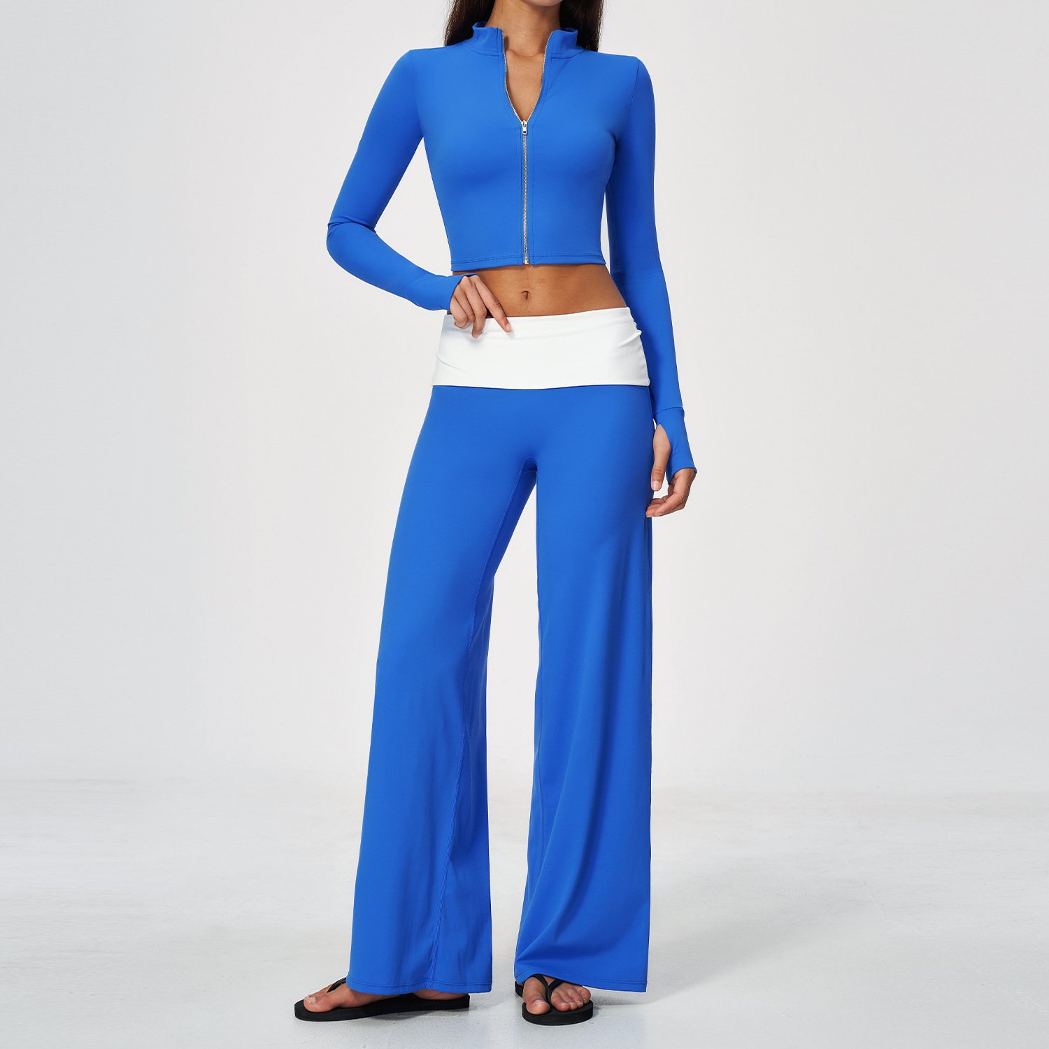 Zip Jacket Wide Leg Pants 2 Pi - đánh giá và giá Yoga Fitness Usa