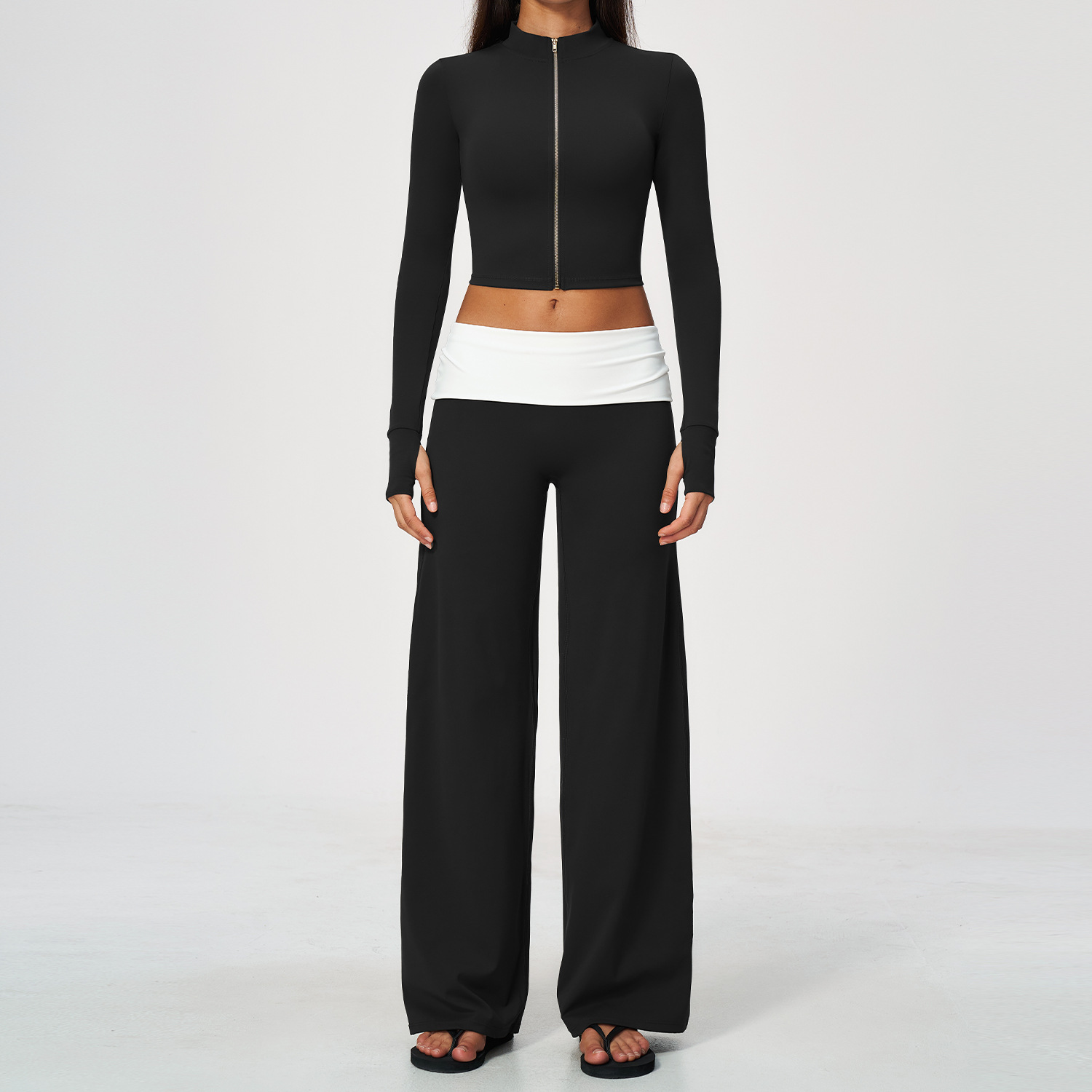 Zip Jacket Wide Leg Pants 2 Pi - đánh giá và giá Yoga Fitness Usa