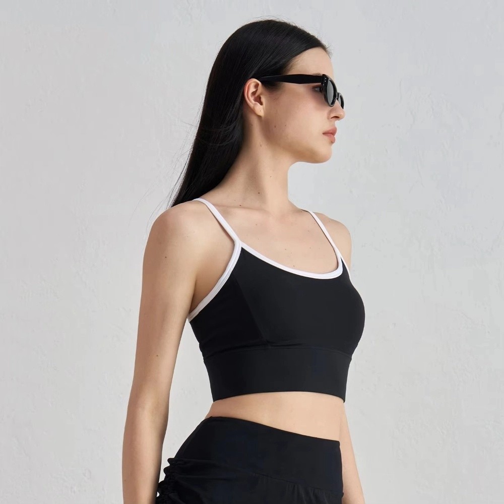 Contrasting Color Sports Vest  - đánh giá và giá Fitness Yoga Youth