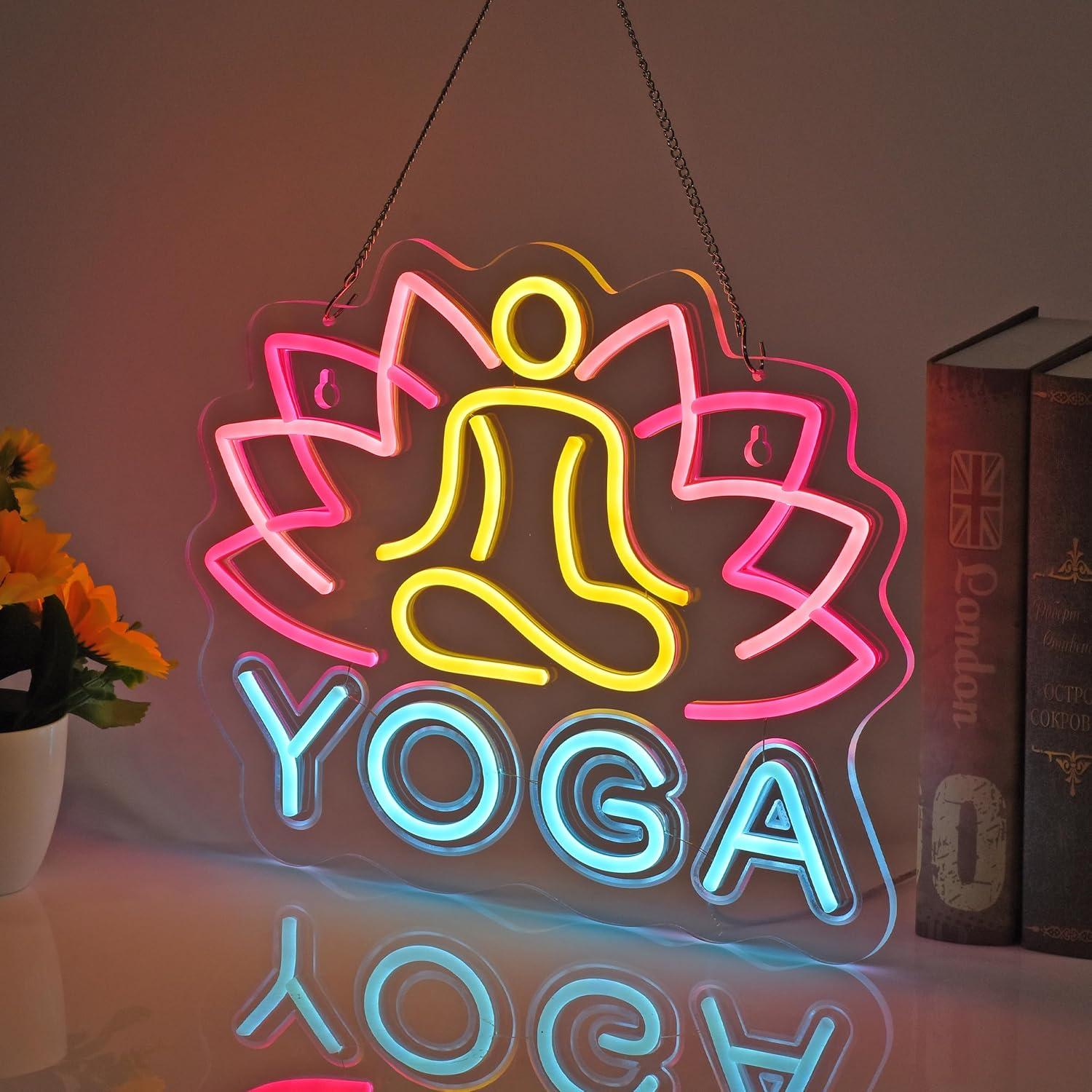 Yoga Neon Sign Neon Lights Han - đánh giá và giá Yoga Fitness Rooms