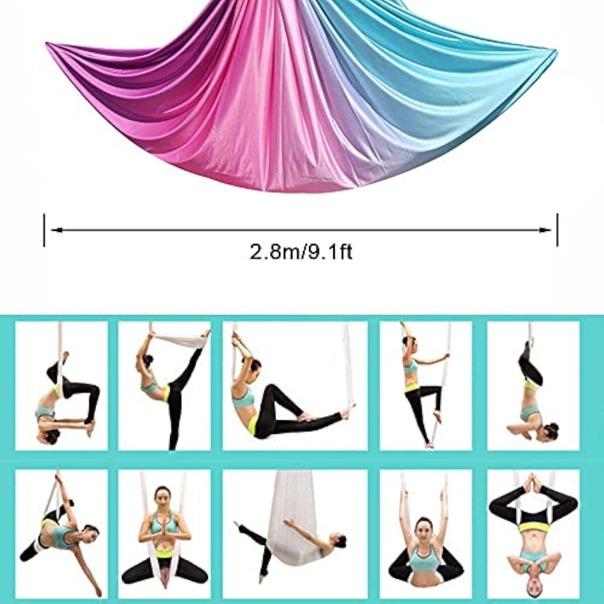 Aerial Yoga Hammock 5M x 2.8M  - đánh giá và giá Yoga Swing Aerial