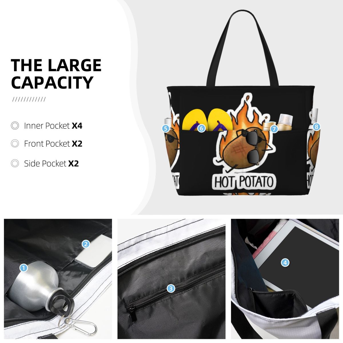 Fisher Potato Beach Tote Bag S - đánh giá và giá Yoga Fitness Tote