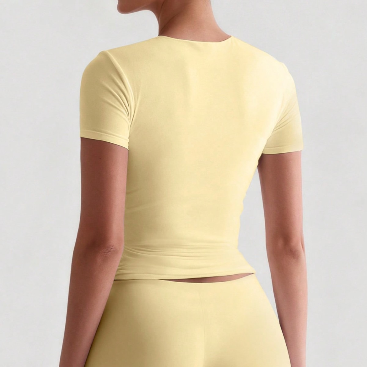 Set-in Shoulder Crew Neck Shor - đánh giá và giá Yoga Fitness Set
