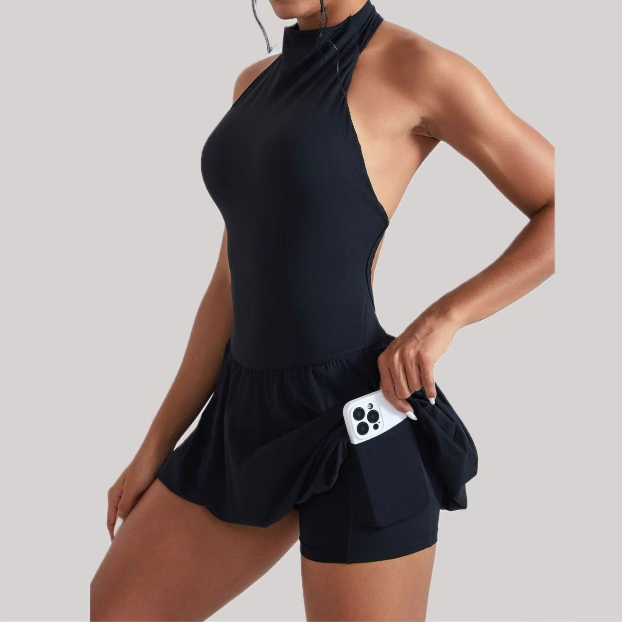 Ningyu High Neck Golf Tennis D - đánh giá và giá Yoga Fitness Dress