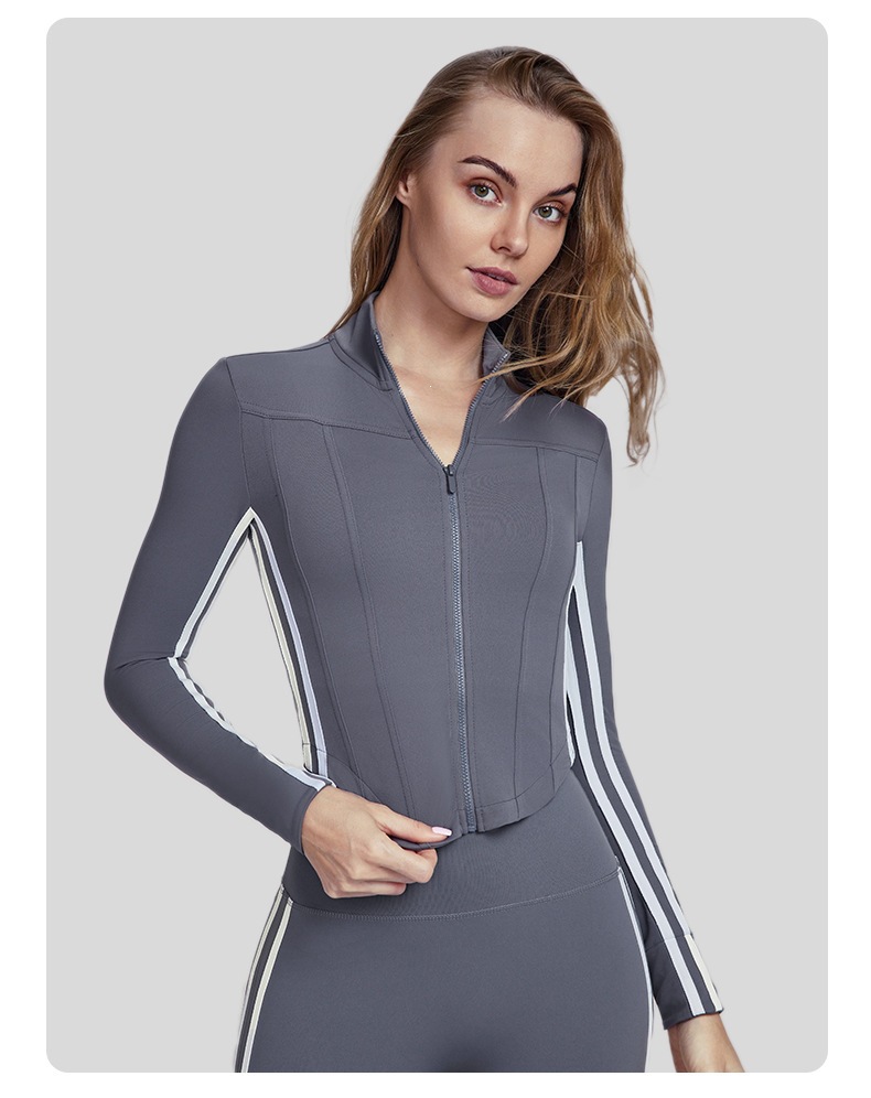 Women Striped Fall Workout Set - đánh giá và giá Yoga Fitness Set